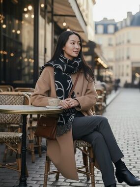 Louis Vuitton Medallion Cashmere Will Scarf / Shawl Flight Mode